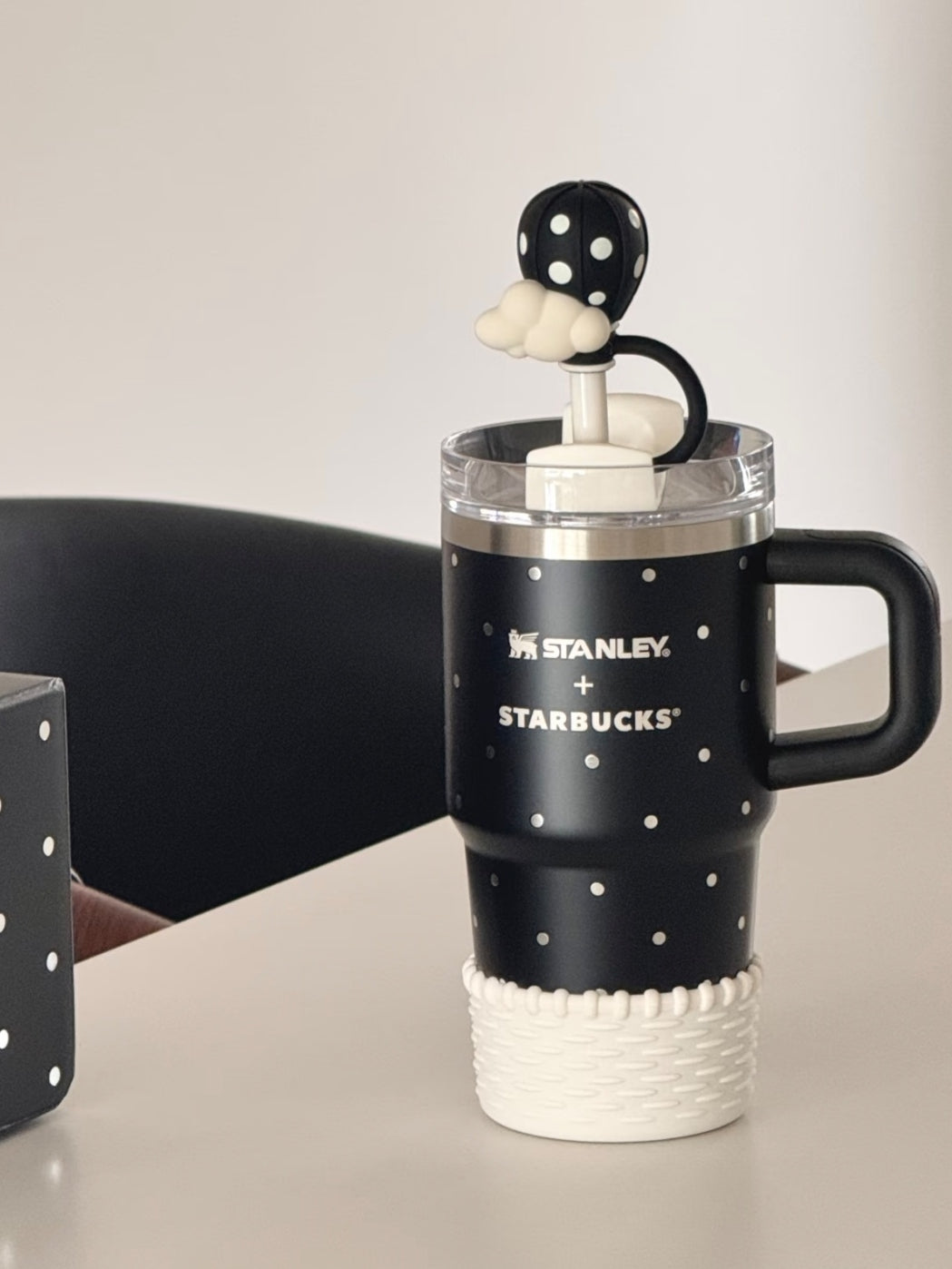 Starbucks Stanley Polka Dot Wonderland Stainless Steel Cup 20oz front view