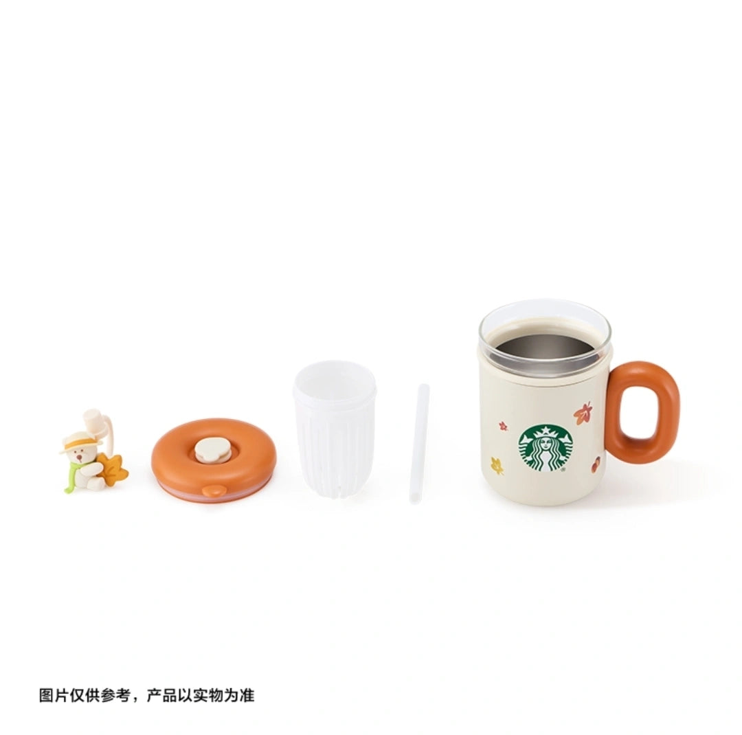 ALL parts OF Starbucks 2025 Dessert Story SS Straw Cup With Glass Tea Leak 