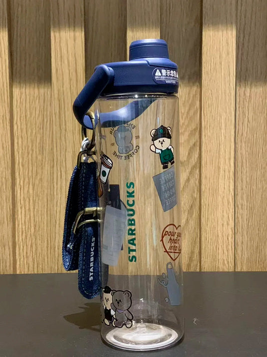 Starbucks China 2026 Denim Fun Icon Plastic Cup with Belt Buckle Pendant 690ml