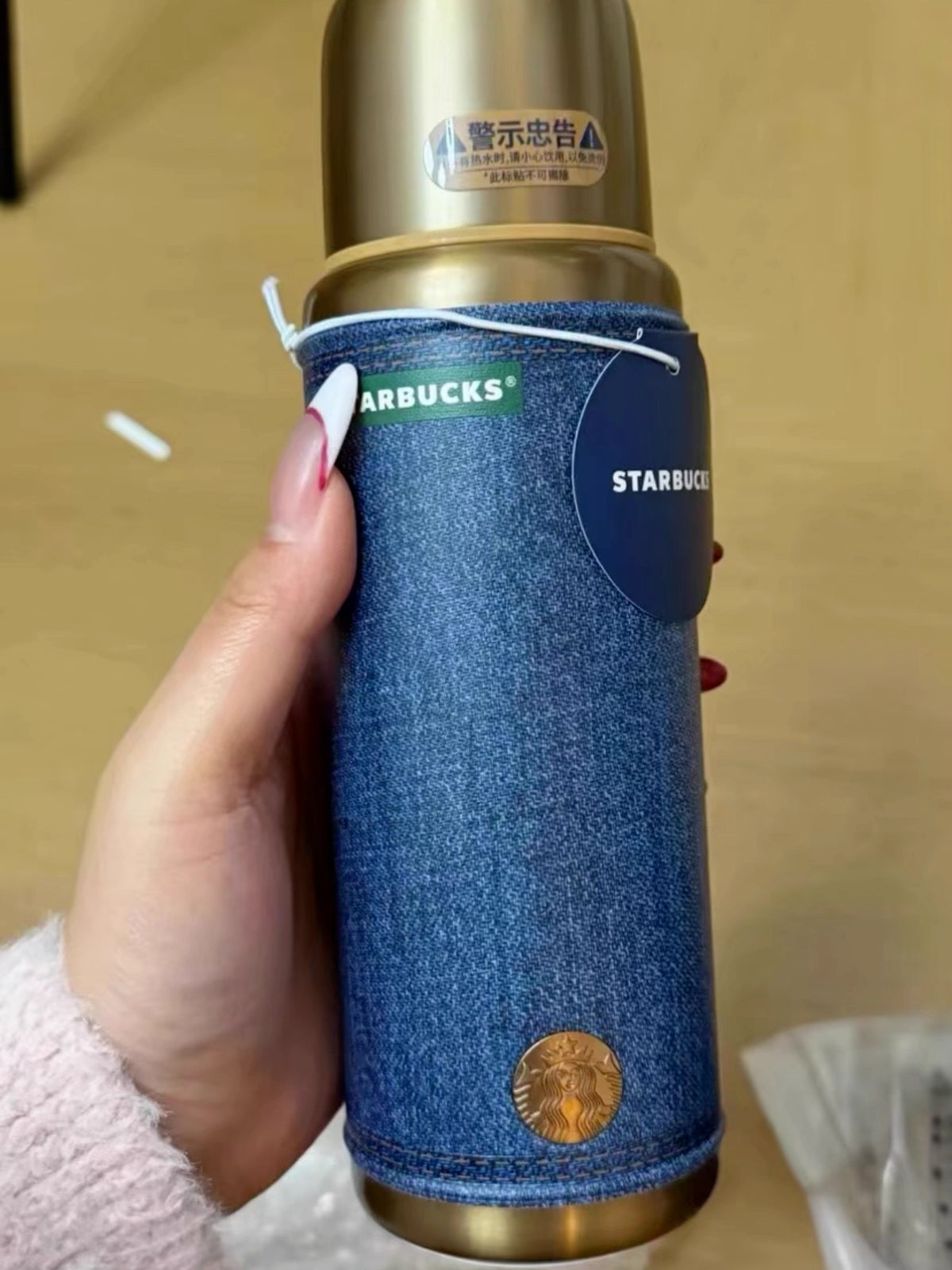 Starbucks China 2026 Denim Retro Thermos 460ml On Hand