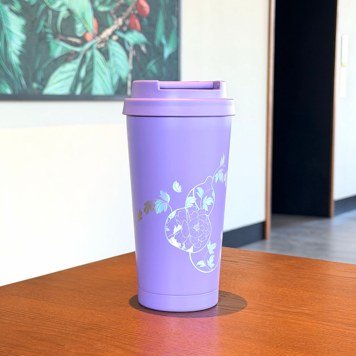 Starbucks 2026 Good Luck Purple Calabash Stainless Steel Tumbler 500ml  back View