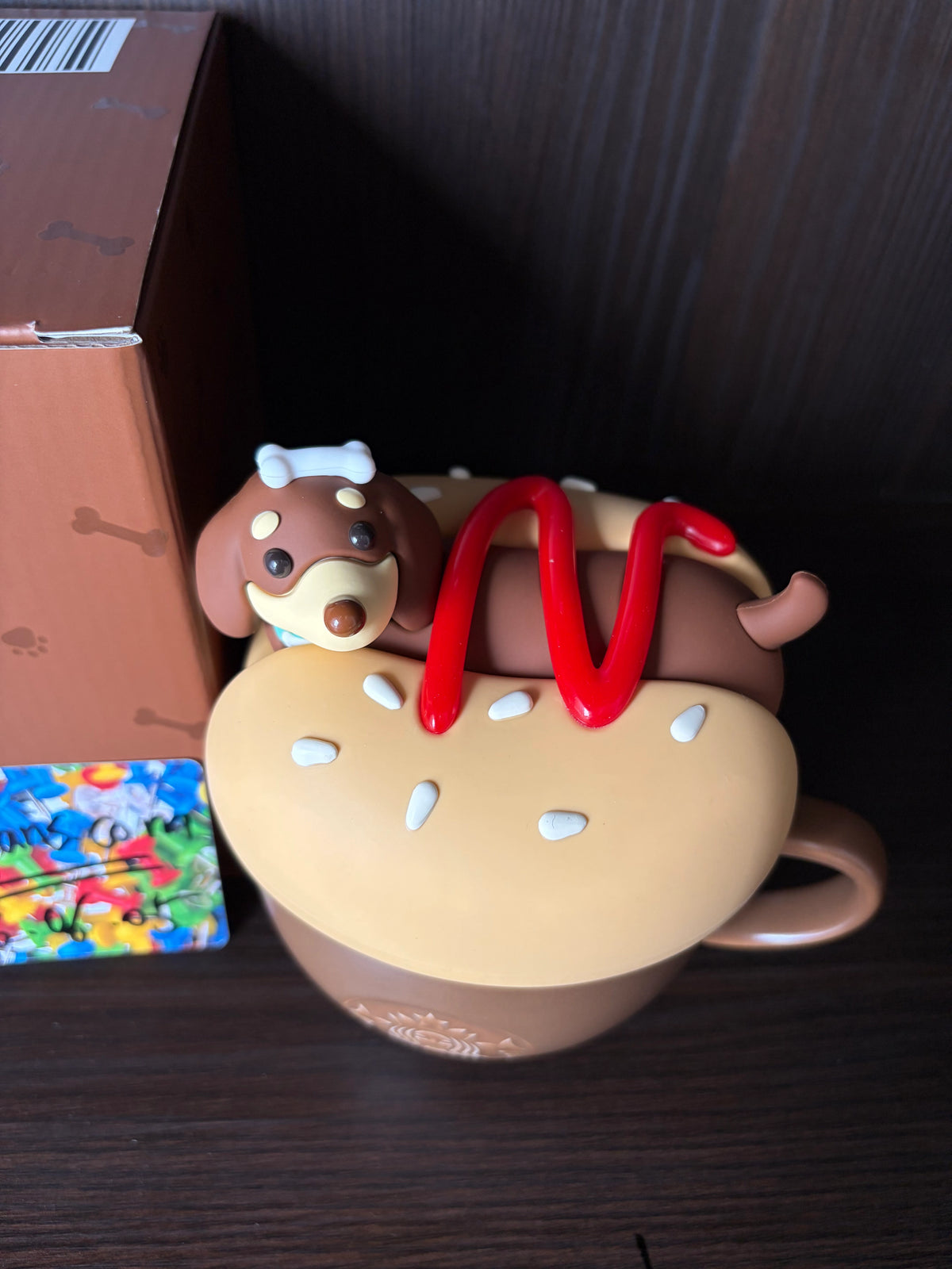 Starbucks China 2026 Pet Paws World 355ml Mug Hot Dog Lid View
