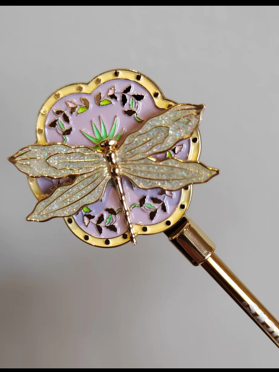 Starbucks China 2026 Spring Blessings Purple Dragonfly Stirring Stick