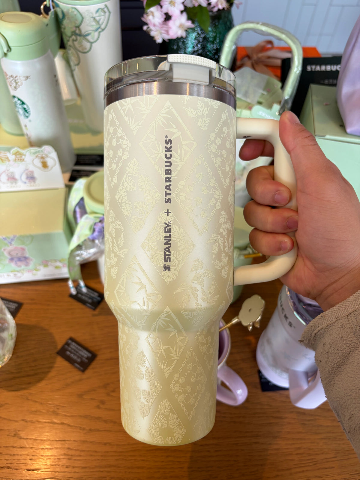 Starbucks China Spring Blessings 1183ml Stanley Stainless Steel Cup on Hand