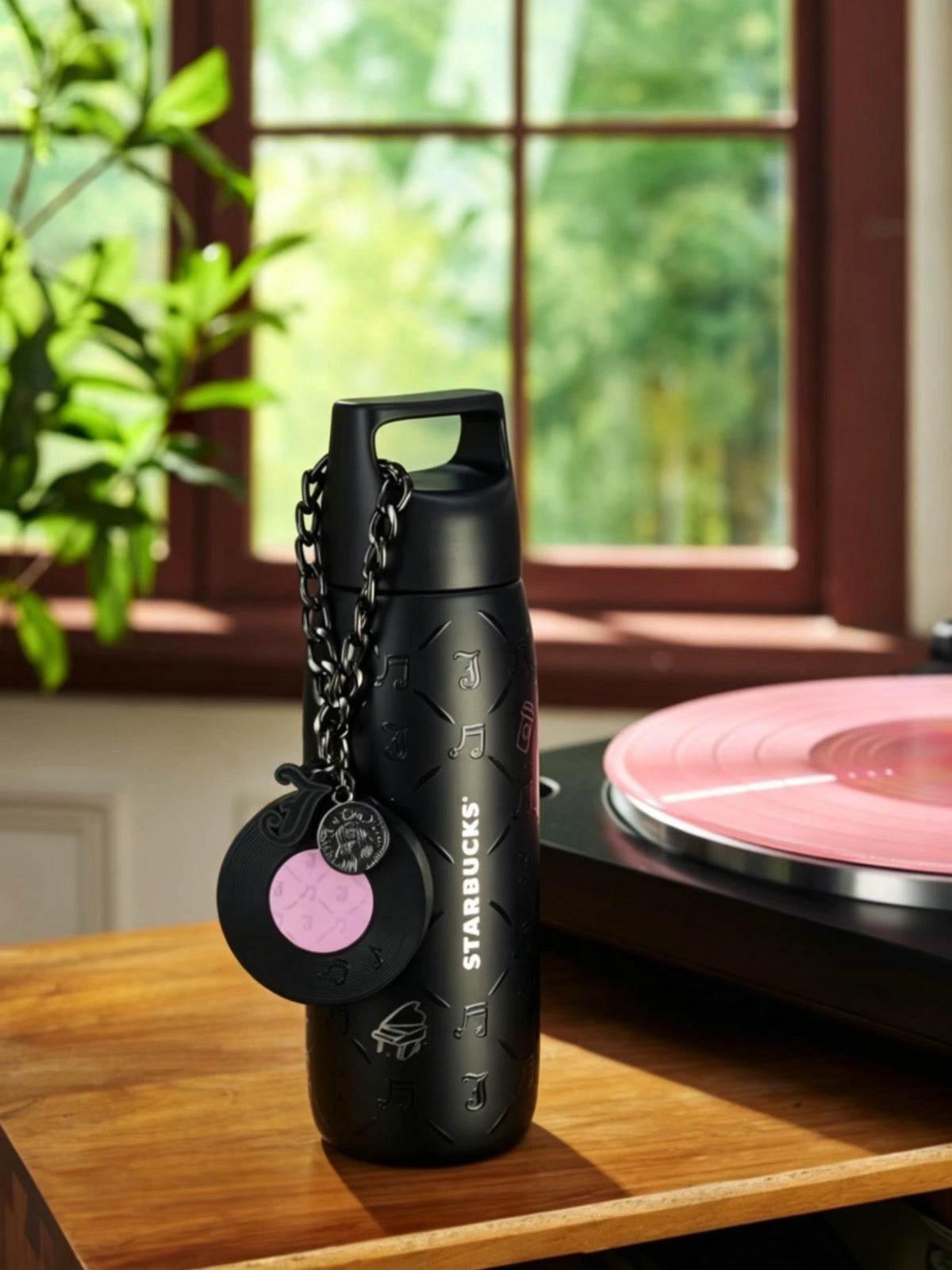 Starbucks Jay Chou Coffee Overture Stainless Steel 445ml Cup with Pendant