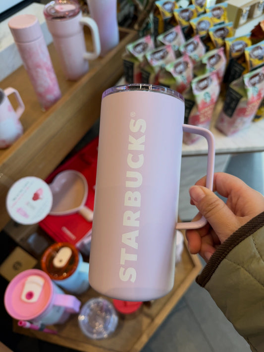 Starbucks Korea 2026 Cherry Blossom Purple Handle Desktop Cup 503ml