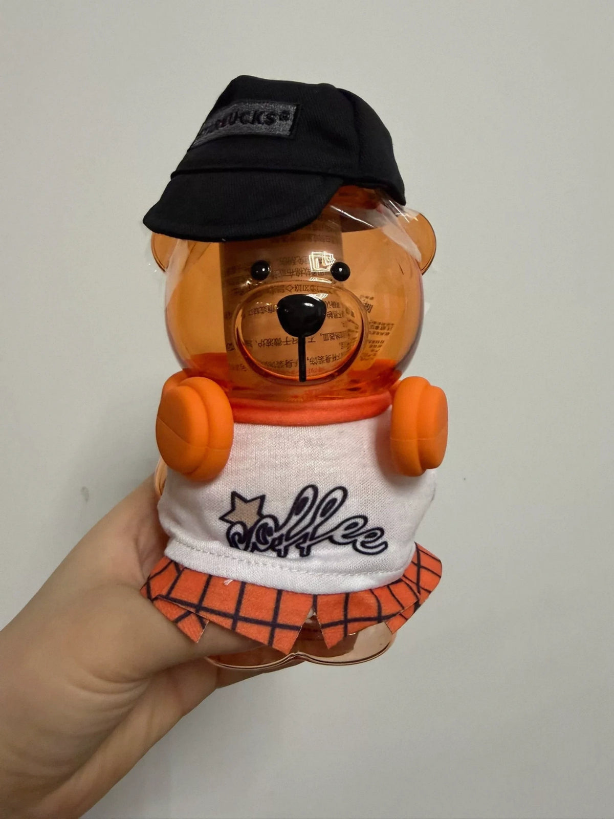 Starbucks Shanghai 2026 New Character Orange Bearista Straw Glass 460ml
