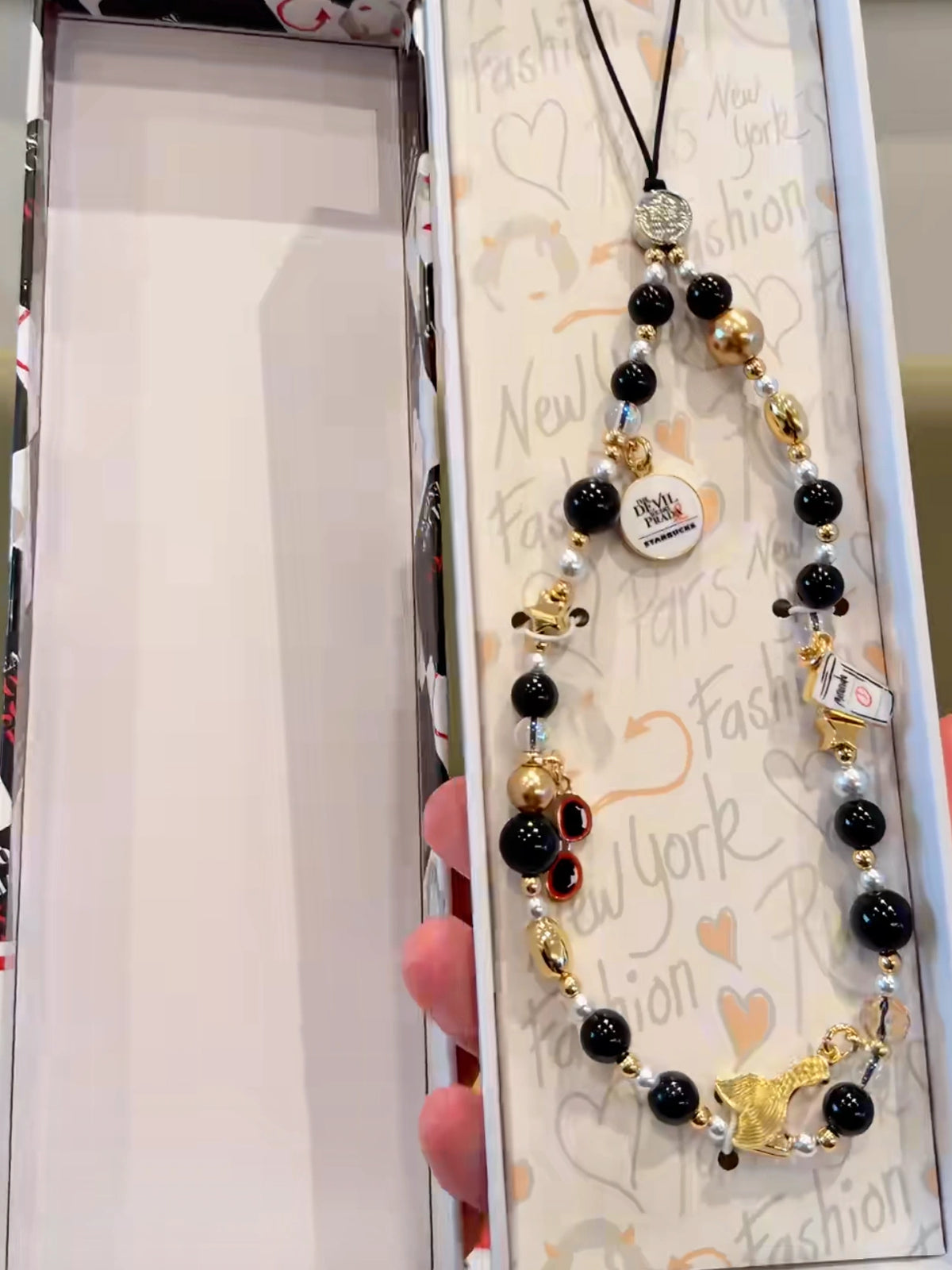 Starbucks The Devil Wears Prada Black Mobile Phone Chain NO Card