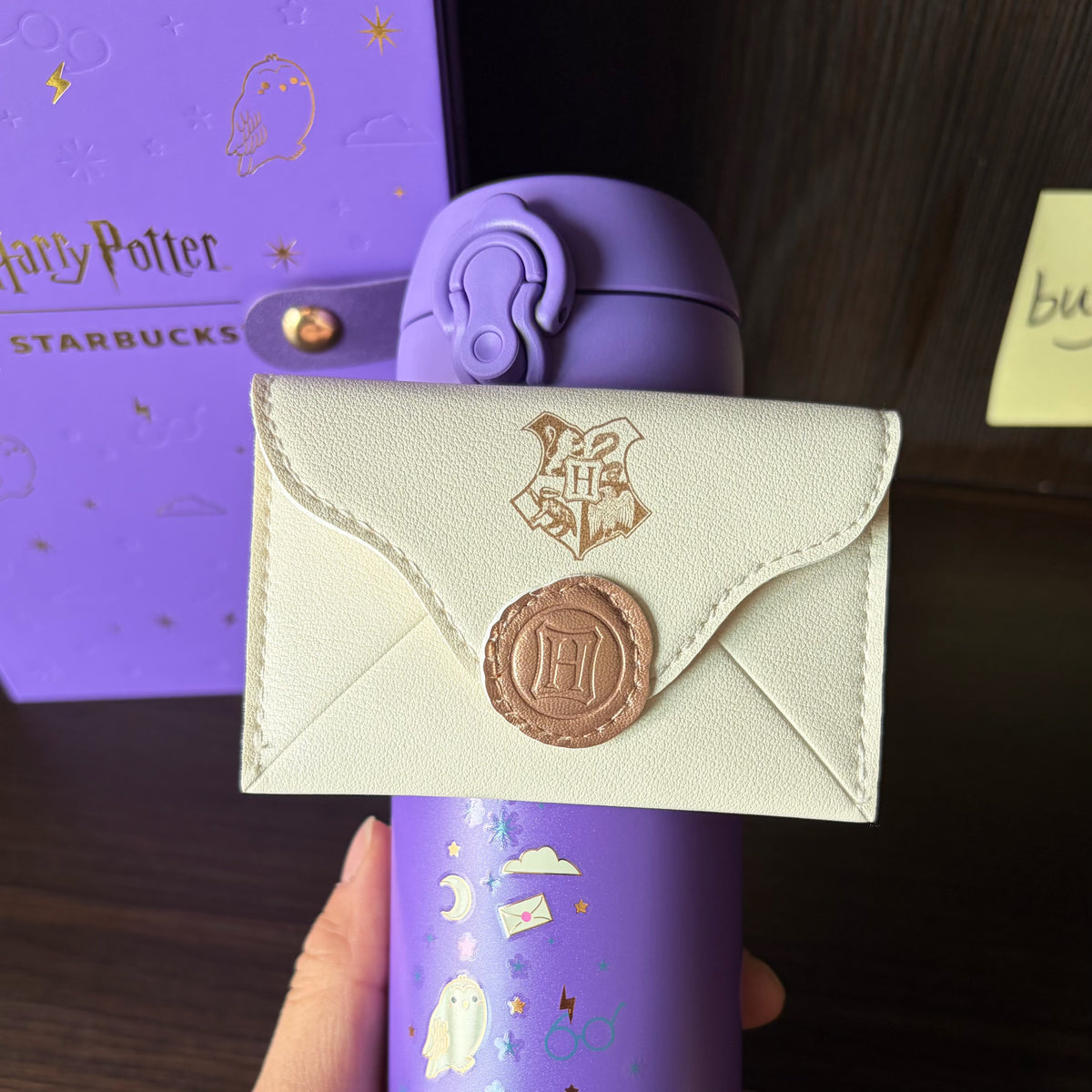 starbucks x harry potter hedwig thermos 500ml purple ss cup
